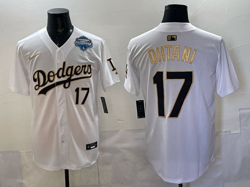 Men 2026 Nike Los Angeles Dodgers #17 Ohtani White Game MLB Jersey 05->los angeles dodgers->MLB Jersey